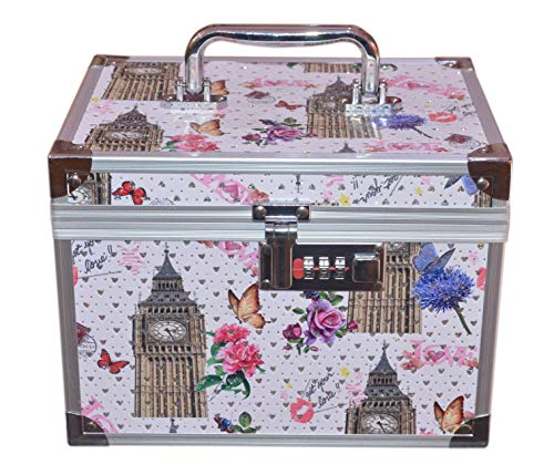 Bridal Aluminium, MDF, PVC & Steel Cosmetic Case (White_26Nprint)