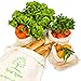 Produktbild Natur Leben Einkaufsnetz Gemüsebeutel Wiederverwendbare Obstbeutel Brotbeutel Nachhaltige Baumwollbeutel Obst Einkaufsbeutel Gemüse Plastikfrei Bio Baumwolle Einkaufstasche im 4er Set inkl. Brotbeutel