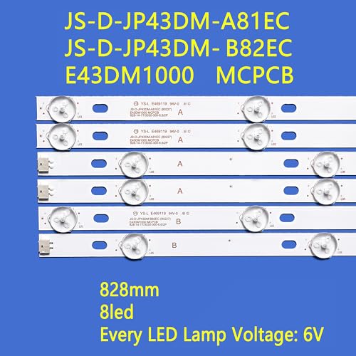 Retroiluminación LED para 43LEM-1043 FTS2C 43LEX-5058 FT2C JS-D-JP43DM B82EC 4