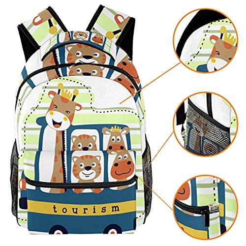 Sac à dos d'écolier ordinateur portable géométrique multicolore pour filles garçons Panda - 3
