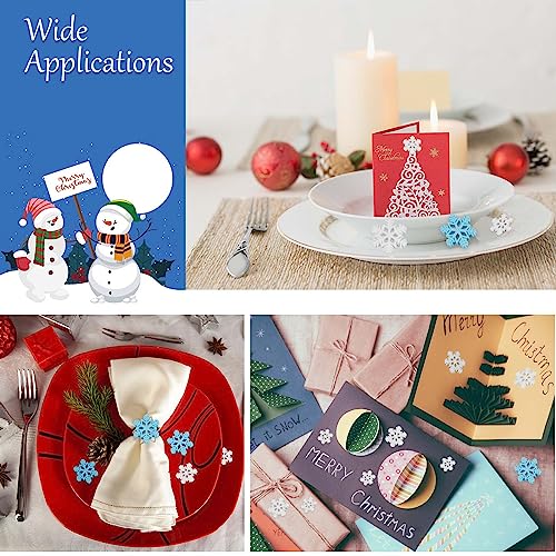 Breloques d'hiver flocons de neige résine pour scrapbooking et décors