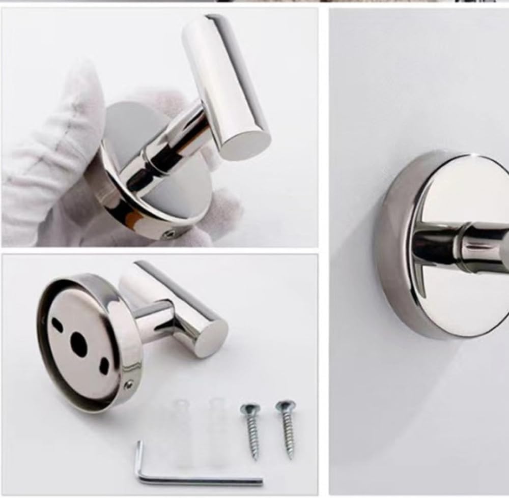 Adhesive Screws Wall Hooks Door Key Clothes Coat Hanger Hooks Bathroom Robe Towel Holder Organizer Hanging Hook Kitchen Hardware,Glue,Rosegold (Screw Gold)