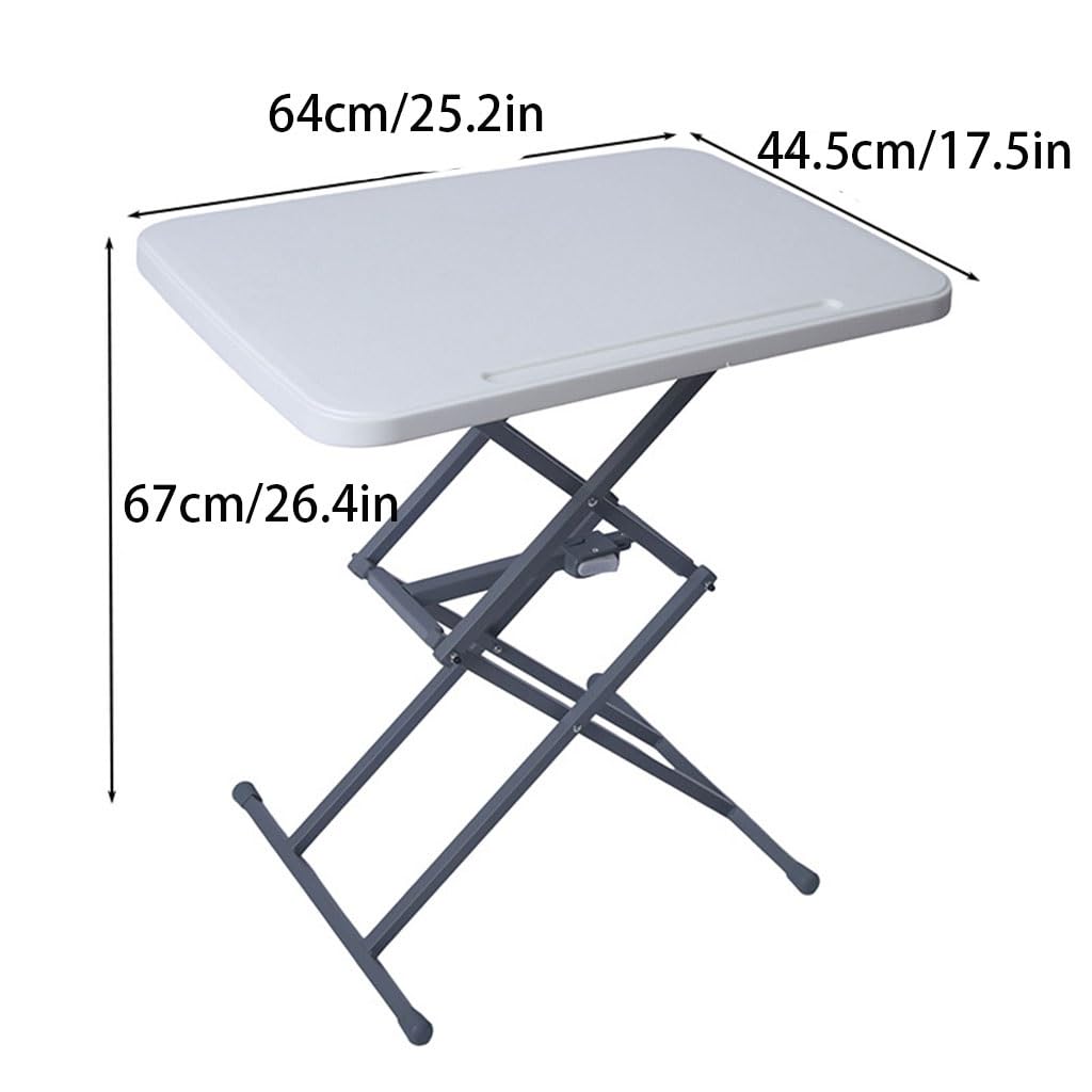Tavolo Pieghevole Compatto con Ampio Piano di Lavoro, Facile da Montare e Design Robusto, Piccola scrivania per Computer per spazi ridotti, Bianco
