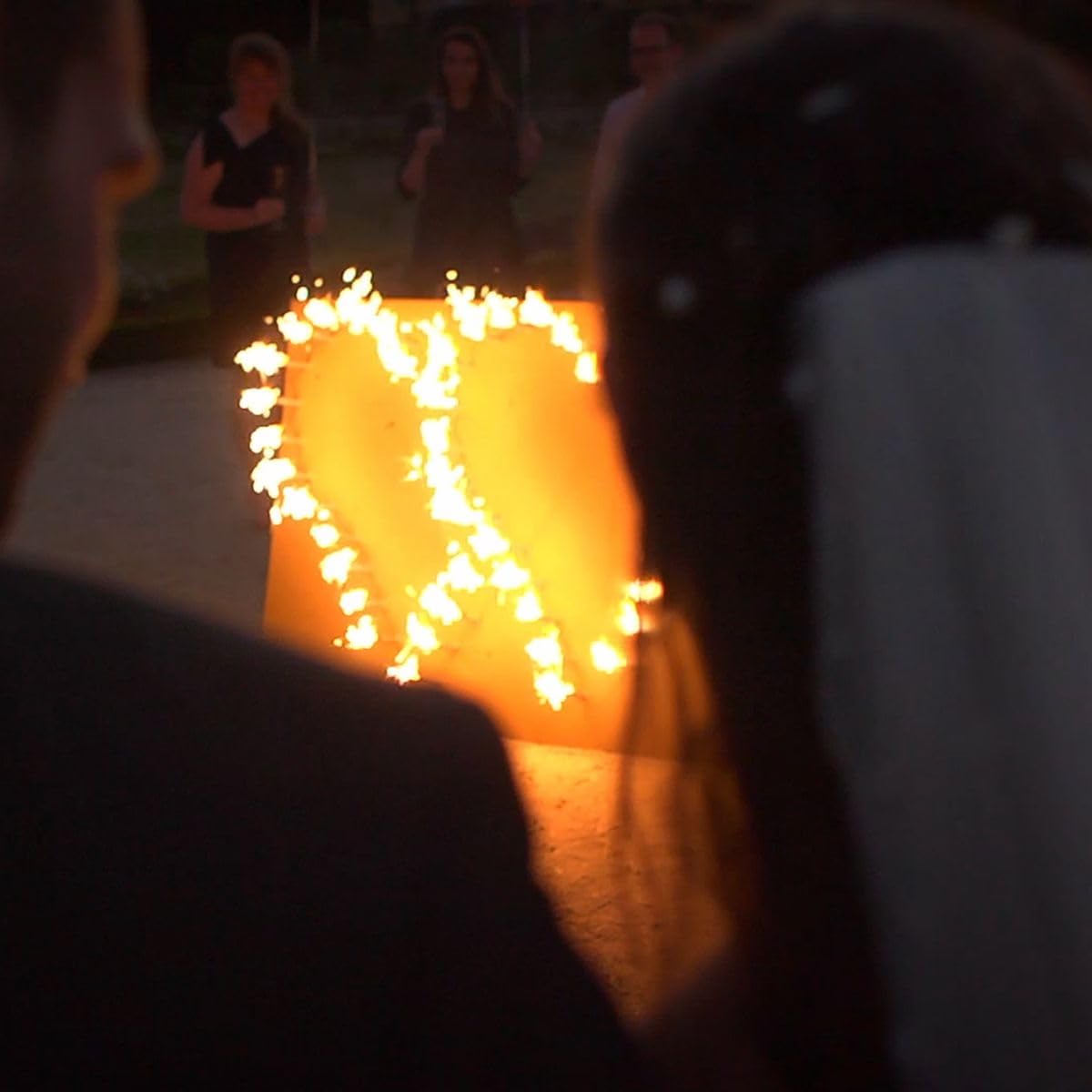Krause & Sohn Brennendes Herz Hochzeit Verlobung Muttertag Geschenkidee Heiratsantrag (Doppelherz)