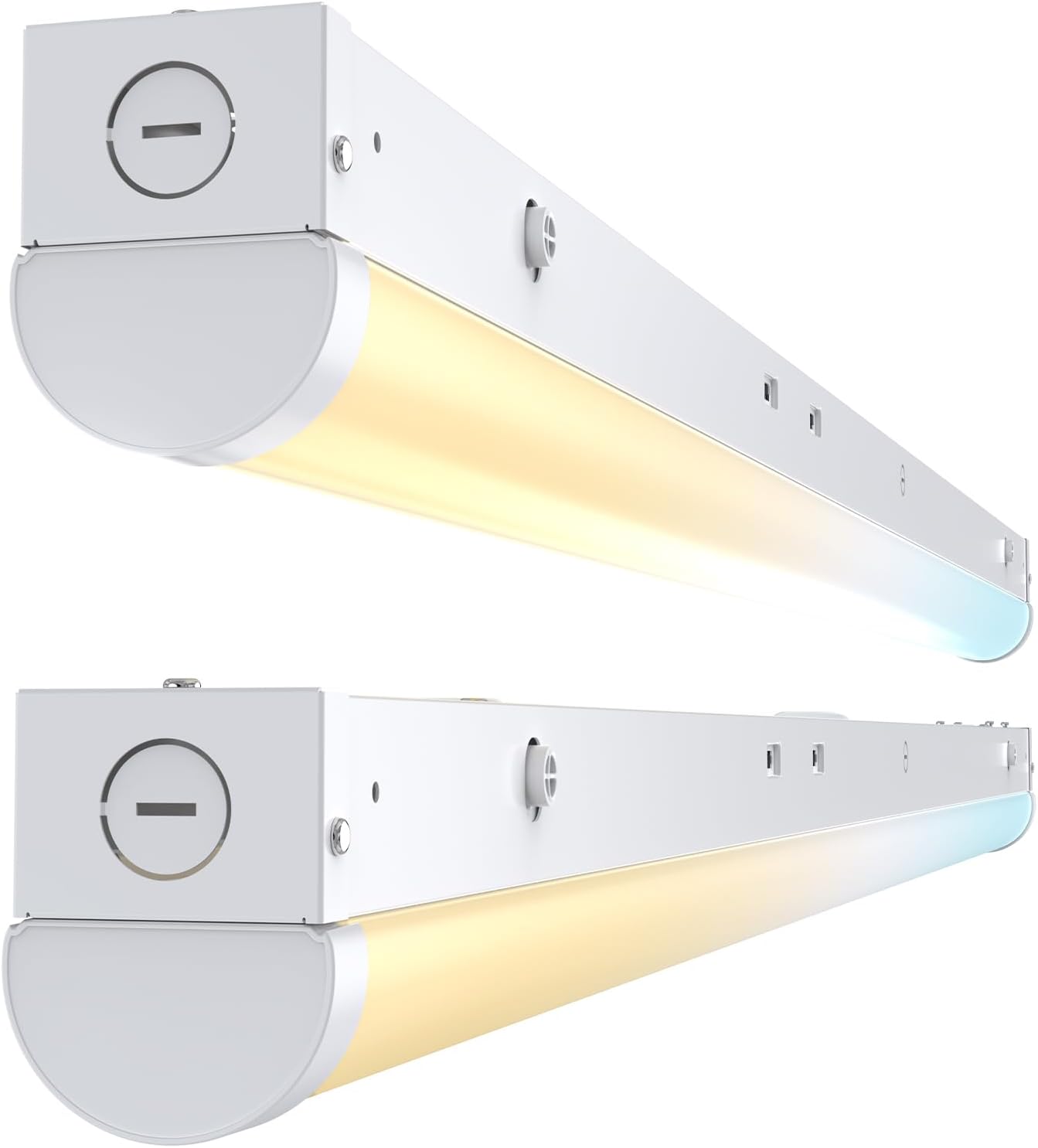 HYPERLITE 4 Foot Led Strip Lights: 40/32/24W Linear Strip Light Selectable 35/40/5000K, 130lm/w,120-277V Commercial Led Shop Light,1-10V Dim Linear Light Fixture for Workshop Basements, UL Listed, 2P