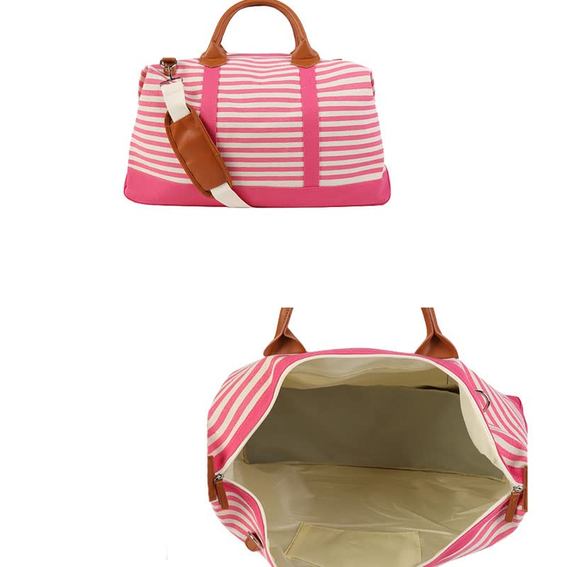 Canvas Weekender Bag Womens Overnight Bag Carryon Weekend Travel Duffel Tote4