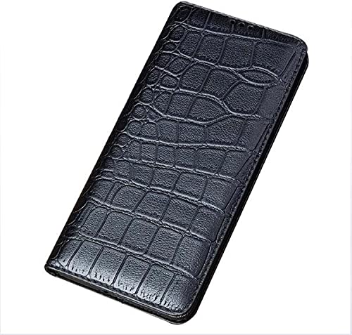 Étui crocodile iPhone 14 protection clapet cuir noir
