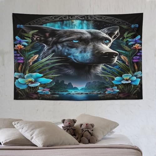 Chien tapisserie murale suspendue pour créer un salon cosy et moderne