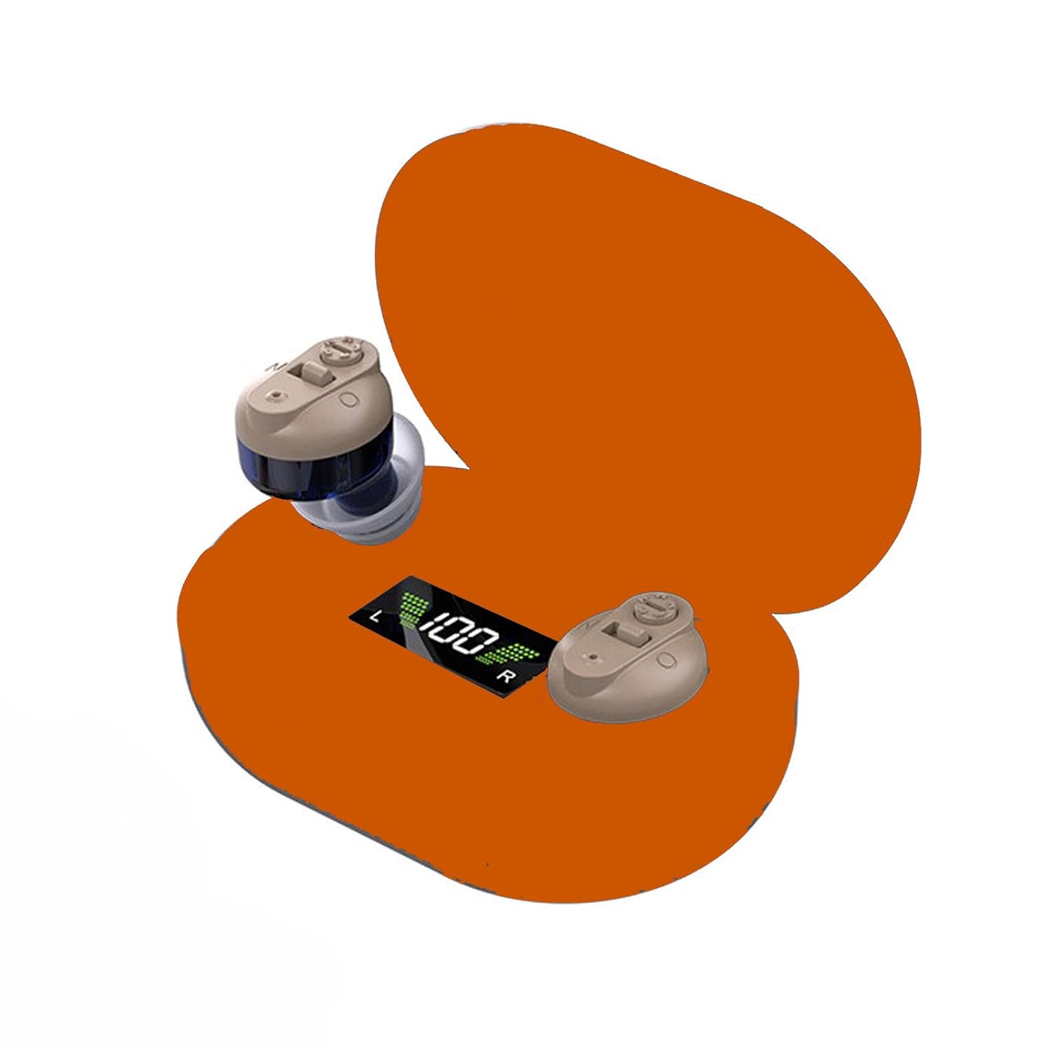 Rechargeable Hearing Aids for Seniors (BurntOrange)