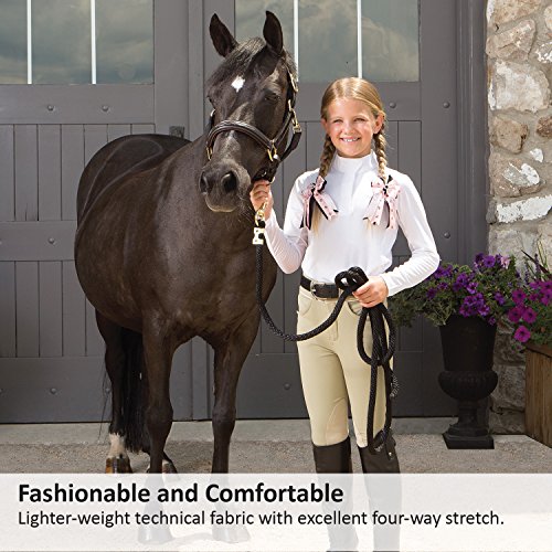 ELATION Girls Riding Pants for Kids Platinum Brooklyn – Horse Show Breeches Girls (Tan, 16) - Thumbnail 4