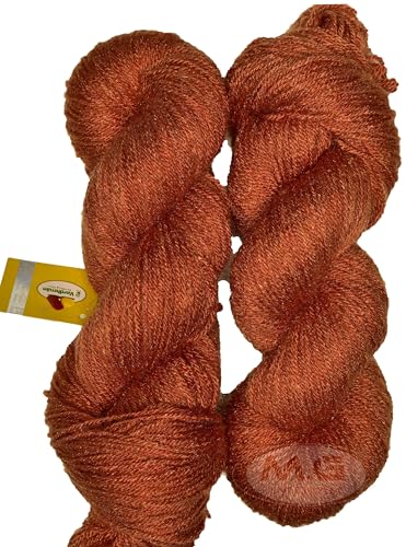 Image of M.G ENTERPRISE Knitting Yarn Wool Liza Rust 100 GMS Best Used with Knitting Needles, Crochet Needles Wool Yarn for Knitting. -ZO Art-Dah