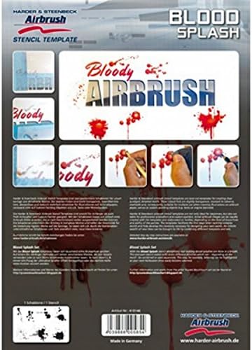 Harder and Steenbeck Airbrushing Stencil "Blood Splash" Solvent Resistant Template A4 Format (11.5 * 8 inch). by SprayGunner