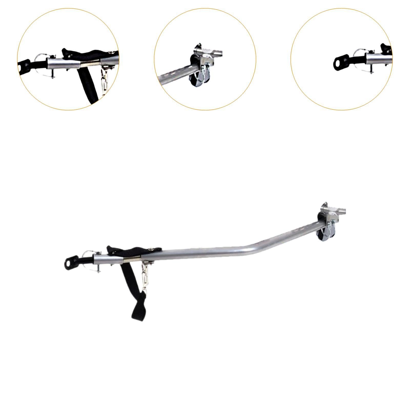 Connecteur de Remorque Vélo pour Chariot de Plage - Barre d'Attelage en Acier Allié 68cm (26.8") Compatible VTT