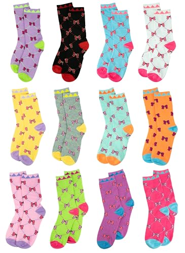 Image of Gelante 12-Pair Women's Crew Socks, Soft Thin Lightweight Breathable Athletic & Casual