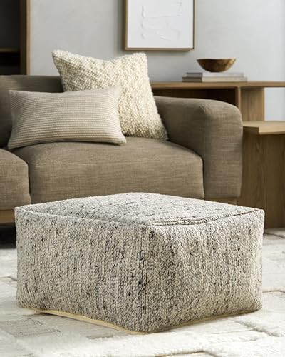 Mark&Day Pouf Ottoman, Vanesa Modern Oatmeal Rectangle Pouf Foot Rest