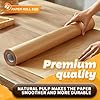 PerkHomy Brown Kraft Paper Roll 17.5" x 600" (50') for Gift Wrapping Bulletin Board Craft Art Bouquet Flower Packing Moving Shipping Floor Covering Table 70GSM 50LB (Brown, 17.5" x 50') #2