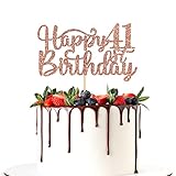 Happy 41st Birthday Cake Topper, 41st Birthday/Anniversary Party Supplies, Cheers to Fourty-one...