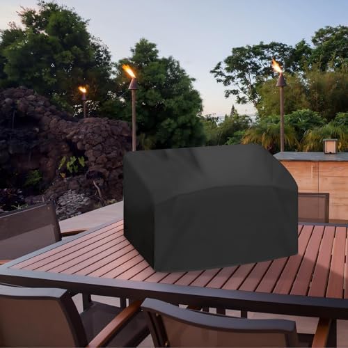 Grill Cover for NXR 3 Burner Portable Gas Gril with Adjustable Velcro Strap, 24" L x 19" W x 13" H, Black 600D Heavy Duty Waterproof, UV & Fade Resistant, Outdoor Grill Accessories — view 2