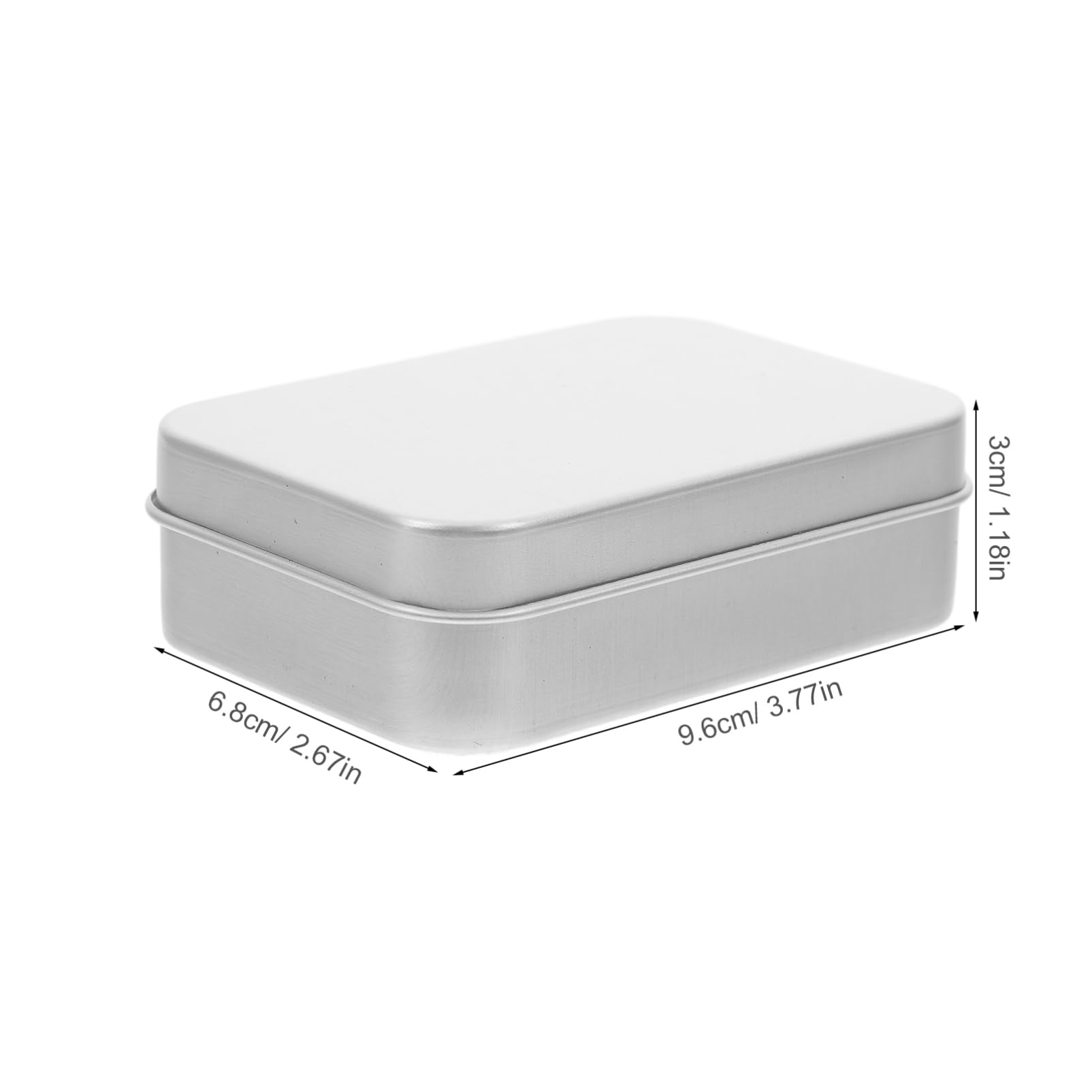 Beatifufu 5pcs Small Tins for Storage Aluminum Soap Boxes Lidded Cans Metal Rectangular Cans Refillable Aluminum Soap Holder