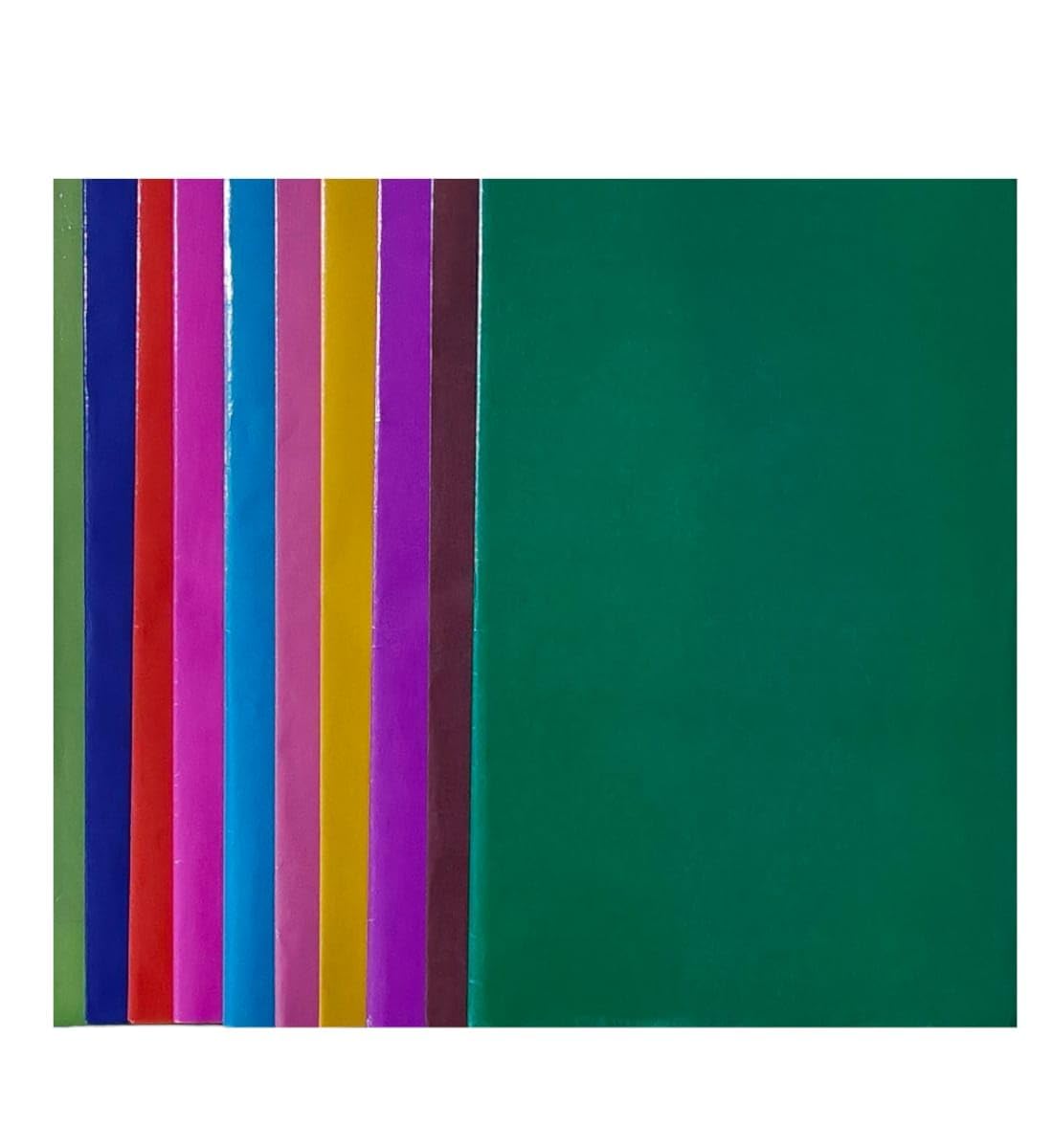 SEJASCOLLECTIONS | Pack of 40 | Laminated Multicolor Notebook/Book Cover for A4 Size, Waterproof & Durable Ready-to-Use Notebook Covers, Long Register, Size 35cm x 48cm, Pack of 40 with Free Name Slip 2