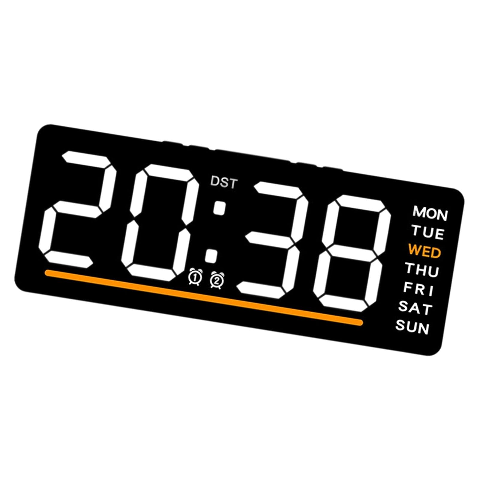 Elnwnnkc Multifunctional LED Alarm Clock with Temperature Calendar Display Quiet for Light Sleepers Digital Clock