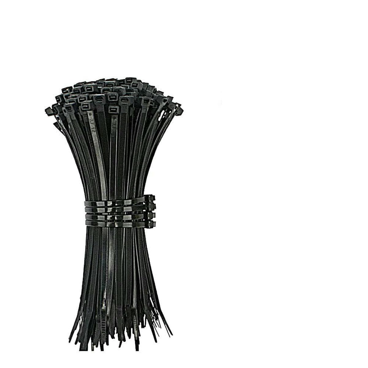 100pcs Self-Locking Nylon Ties Black Binding Tape Multi-Purpose Type Cold Resistant Ties Strong Binding-5mm X 250mm-100pcs