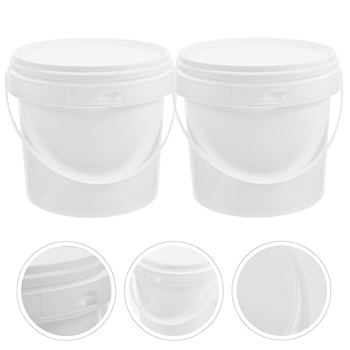 Miniatura 3 de Cabilock Cubo de almacenamiento de 4 piezas de plástico para niños para bebidas Kidcraft, cubo portátil, cubos blancos con tapas, recipientes de