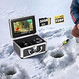 Underwater Fishing Camera FishPRO® HD720P - w/DVR-External 32GB Card, 7'' Ice Fishing Camera [Aluminum Box], Fish Finder Ice Fishing Gifts for Men, 12pcs IR +12pcs LED, 4,500mAh Li-Battery, 65ft Cable