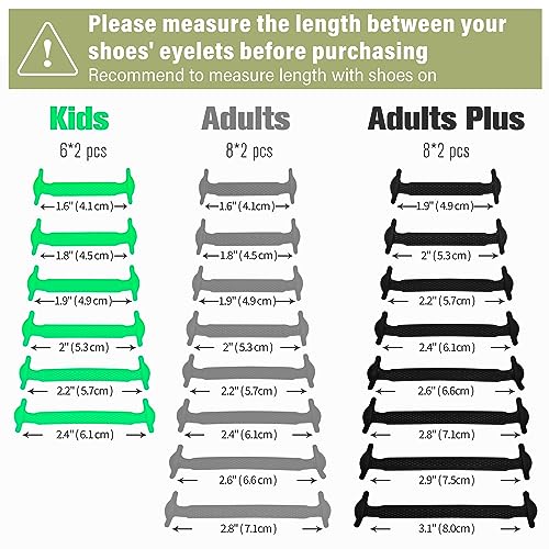 Image of INMAKER No Tie Shoelaces for Adults and Kids, Elastic Laces for Sneakers | Rubber Silicone Tieless Laces, Stretchy Shoelaces