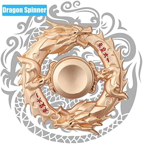 Dragon Fidget Spinner Toy for Kids Adults, Metal Desk Office Decor Toy, Cool EDC Gadgets for Stress Relief, Christmas Stocking Stuffer, Birthday Party Favor Gifts for Classroom Car Travel 3PCS
