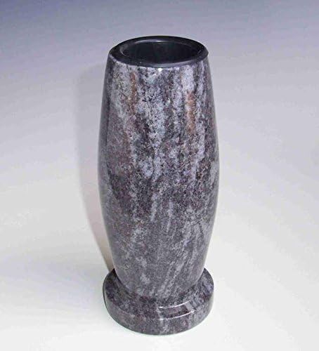 designgrab "Classico Small" Grave Vase made of Granite - Orion Blue / Coromandel / Bahama Blue Graveyard Vase Cemetery Ornament