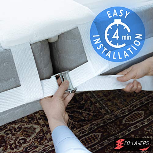 ECO-Layers Bed Bridge Twin to King Converter Kit - Twin Bed Connector King Maker - Mattress Extender Joiner Gap Filler - Split King Bed Connector, Twin to King or Twin XL to King