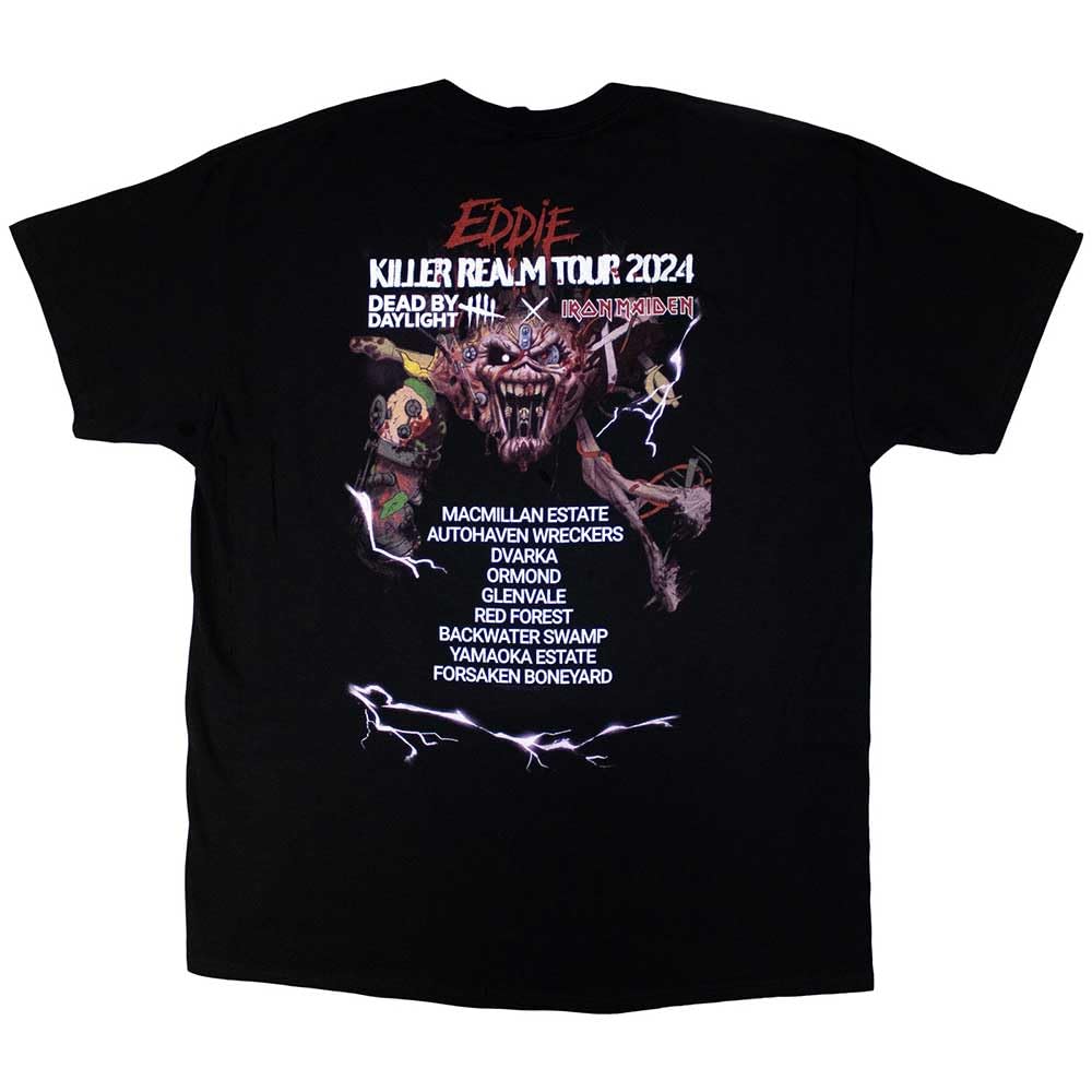 Rock Off Officially Licensed Products Men's Black Iron Maiden Dead By Daylight Killer Realm T Shirt S