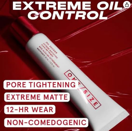 O/S by P-Starr - Oil Sucker Extreme Mattifying Alkaline Primer – Shine Control, Long-Lasting, Pore-Blurring & Lightweight Mattifying - Size: (1.01 oz / 30 mL)