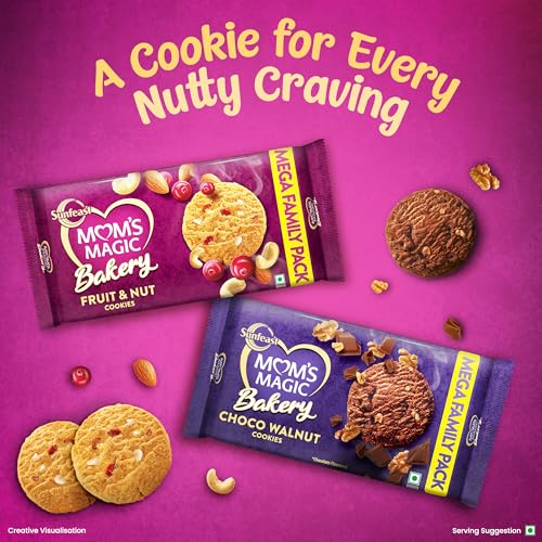 Image of Sunfeast Mom's Magic Bakery Fruit & Nut | Crunchy Cookies Loaded with Fruits & Nuts, 438g