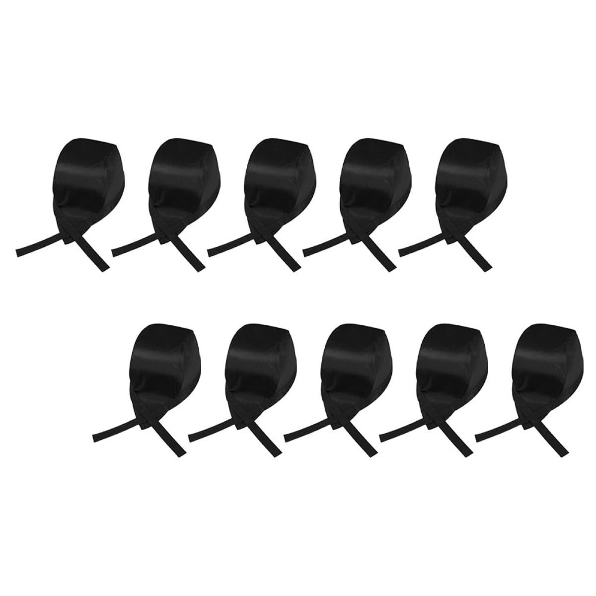 Artibetter Cappelli da Cuoco Fascia per Mantenere i Chioma Lontani dal Cibo Nero Unisex in Cotone Set da 10 Pratici e Funzionali Design Semplice per Ristorante e Cucina