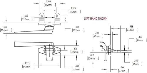 Miniatura 3 de Truth - Mango de leva para mano derecha, color negro