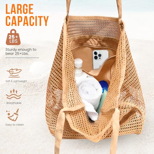 HOHOM Mesh Beach Tote Bag