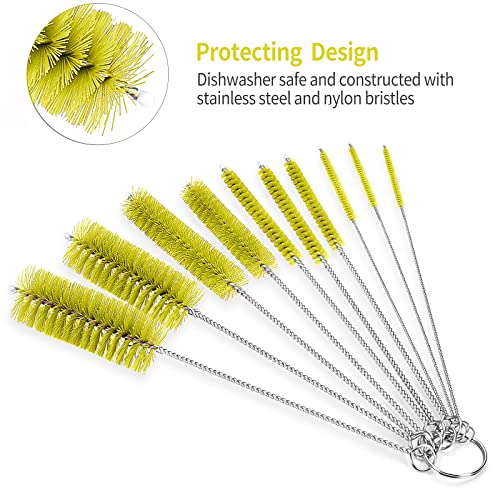 Image of CiaraQ Bottle Cleaning Brushes, 8 Inch Nylon Tube Brush Set