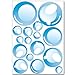 Produktbild Wandkings Seifenblasen Wandsticker Set, 32 Aufkleber, 2 DIN A4 Bögen, Gesamtfläche 60 x 20 cm