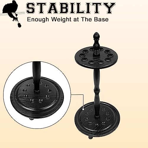 MoyanSuper Pool Stick Holder Billiard Cue Rack Holds 10 Sticks Floor Stand Black