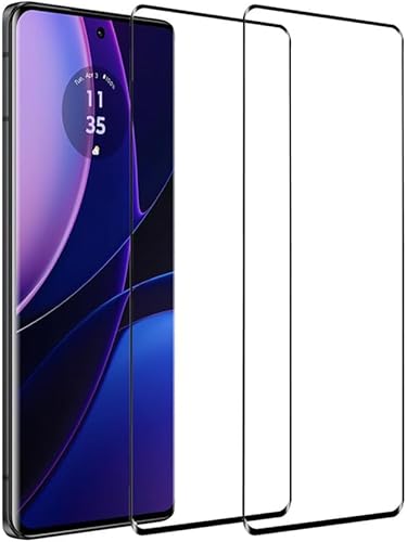 Miniatura 4 de VIESUP Protector de pantalla curvado 3D para Motor Edge (2023), paquete de 2 Película de cobertura completa de vidrio templado de dureza 9H para