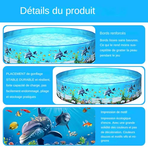 Piscine de chien robuste en PVC premium portable et pliante