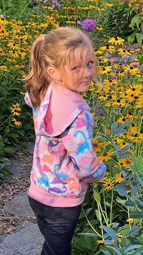 Popshion Toddler Girls Fleece Jackets Cotton Unicorn Hoodie Sweatshirt Fall Winter Zipper Coat Warm Hooded Sweater 2t-7t3