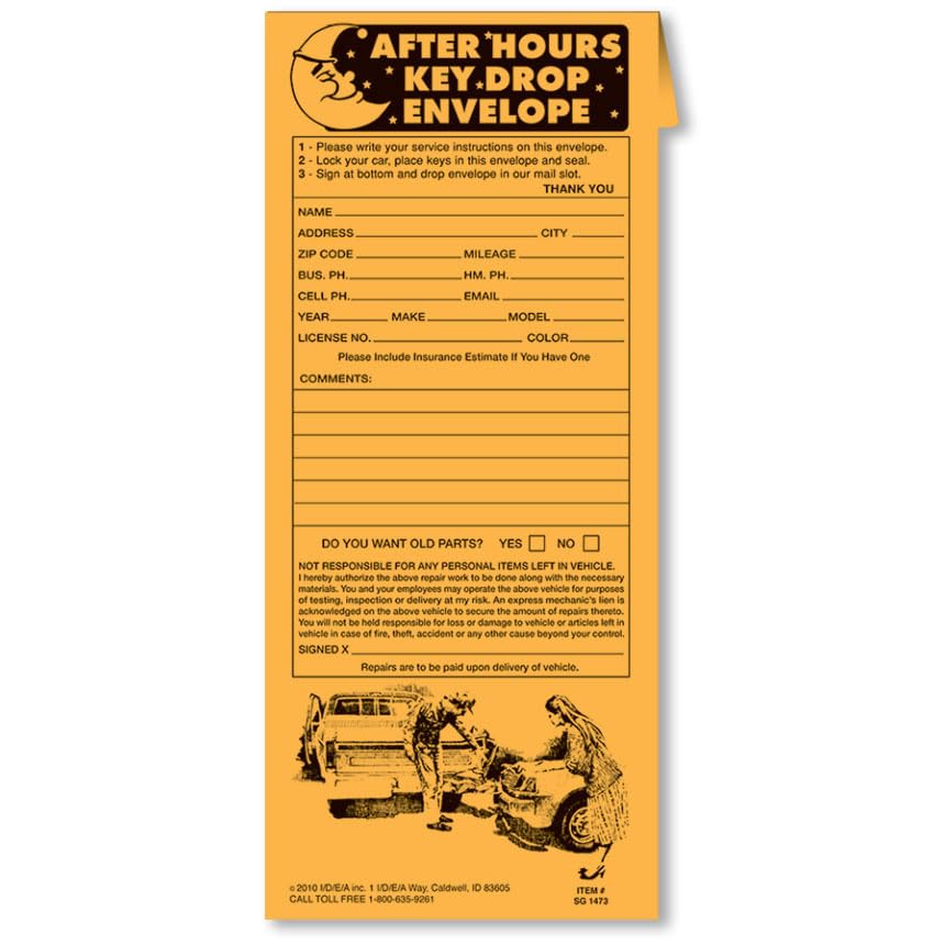 Key Drop Envelopes Autobody (250)