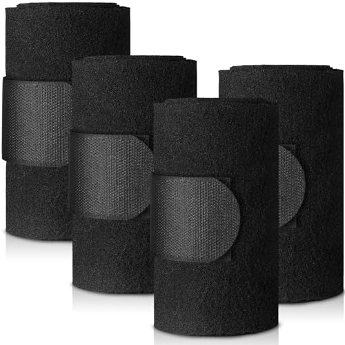 SilTriangle Set of 4 Horse No Bow Bandage 3D Contoured Standing Wrap Bandages Stable Nylon Horse Leg Wraps for Helping Prevent Horse from Tendon Damage and Keep Horses Clean and Safe (Black)