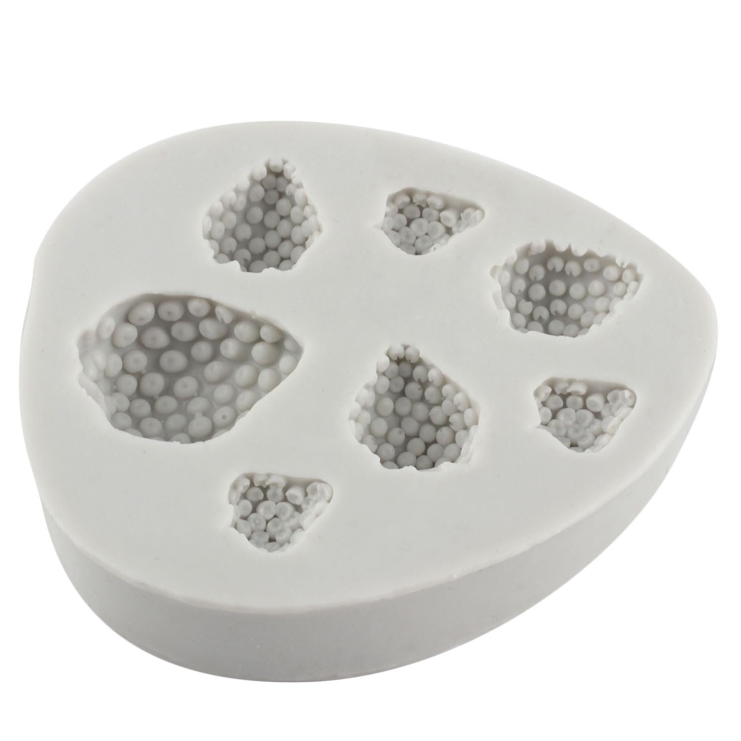 FCKEMLDS Moule en silicone en forme de fraise pour décoration de gâteau, pâte à sucre, pâte polymère FCKEMLDS Moule en silicone en forme de fraise pour décoration de gâteau, pâte à sucre, pâte polymère