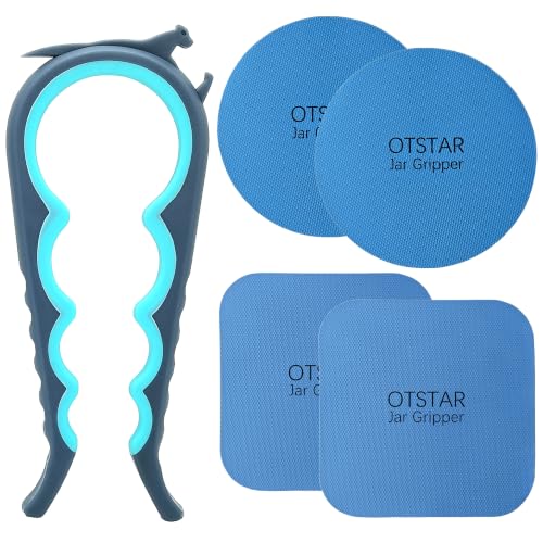 Image of Otstar Jar Opener with Gripper Pads for Weak Hands, Seniors with Arthritis