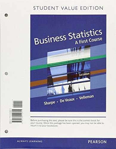 Business Statistics: A First Course Student Val... 013449444X Book Cover