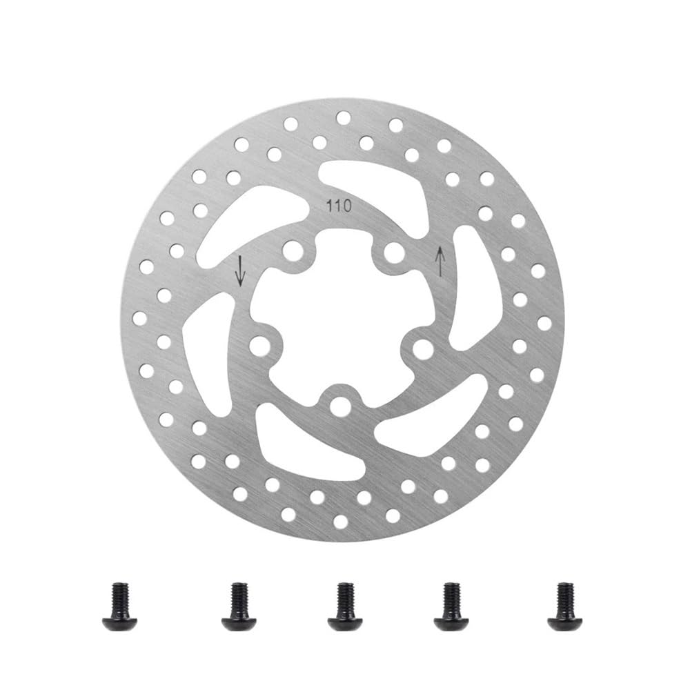Bremsscheiben 110 Mm Bremsscheibe Für Ninebot F2 Vorderrad, Edelstahl-Rotorbelag, 5 Löcher Mit 5 Schrauben, Ersatzteile